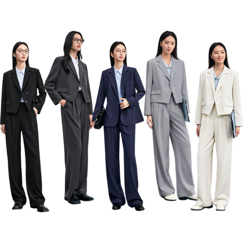 Sentubila 3D Pleated Back Waist Elastic Casual Pants for Women, Autumn Commute Interview Suit Pants, Draping Slimming Straight Wide-Leg Trousers