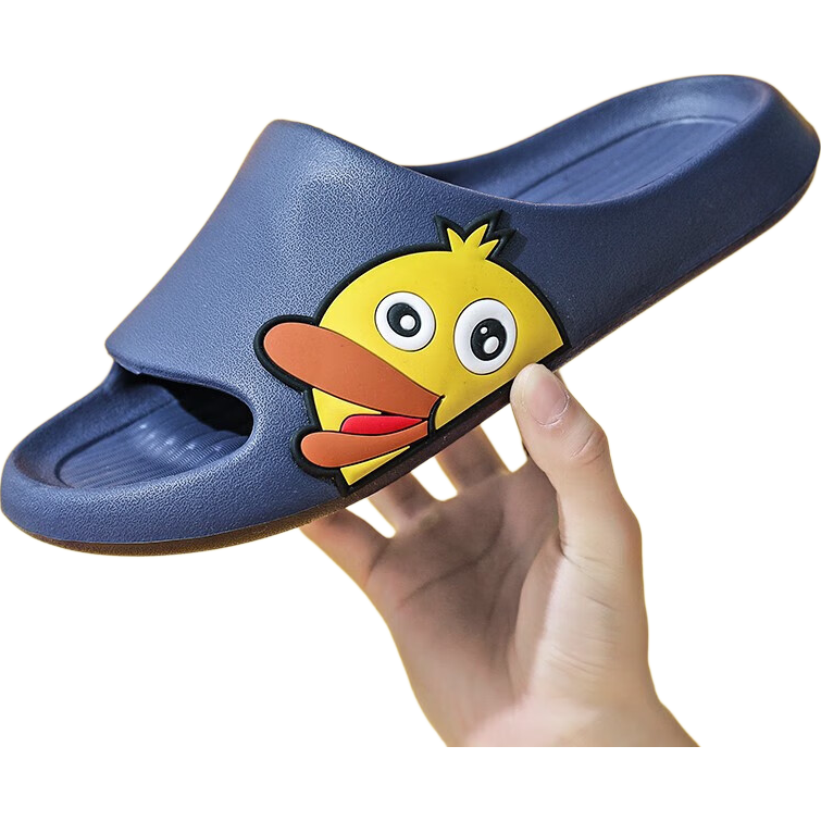Huameijianbu Cartoon INS Style Squishy Parent-Child Indoor And Outdoor Bathroom Sandals HM3311 Dark Blue Size 44-45