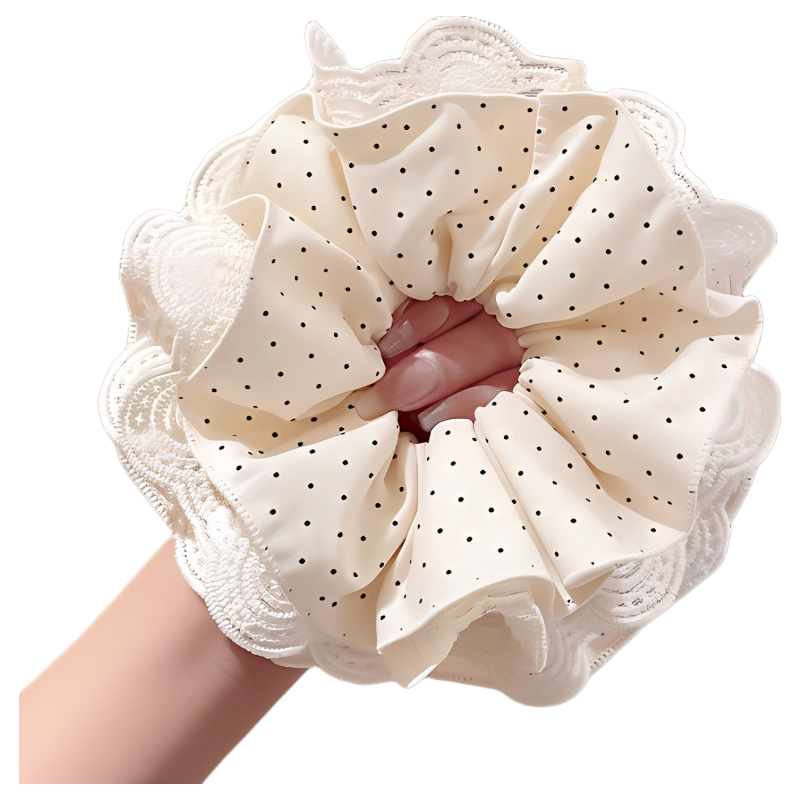 NIANFIN Premium Lace Extra Large Scrunchie Korean Style Hair Tie Ponytail Holder Hair Accessory Gift for Girlfriend Children's Day