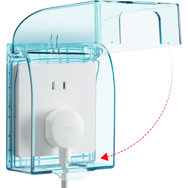 BULL Switch Socket, Universal Transparent 86-Type Waterproof Switch Panel Box, Waterproof Cover for Socket, Bathroom Waterproof Box F03BS