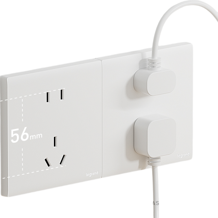 LEGRAND Switch Socket, Jianyue Series Ceramic White, 86 Type, Computer + Standard TV Socket (Category V)