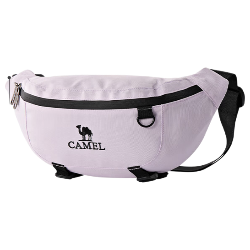 CAMEL Outdoor Multifunctional Sports Waist Bag Unisex Large Capacity Crossbody Chest Bag Running Phone Pouch Small Bag Snow Purple