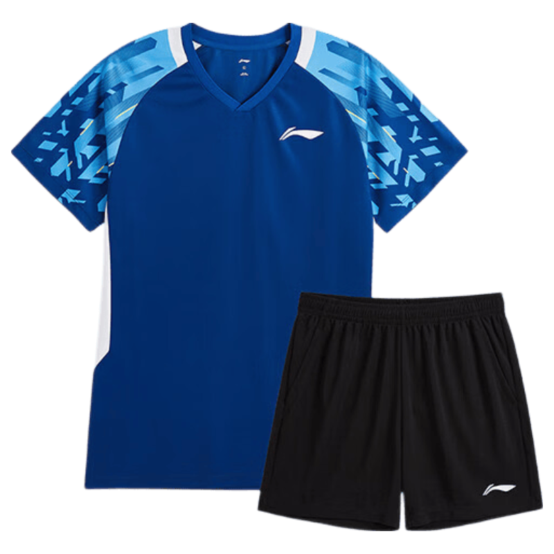 LI-NING Badminton Quick-Dry Breathable Unisex Match Set Two-Piece Club Series Sports Teamwear