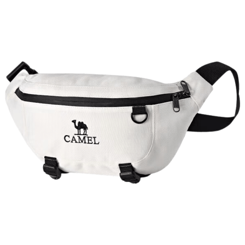 CAMEL Outdoor Multifunctional Sports Waist Pack for Men And Women, Large Capacity Crossbody Chest Bag, Running Phone Pouch Small Bag, Milk White Color