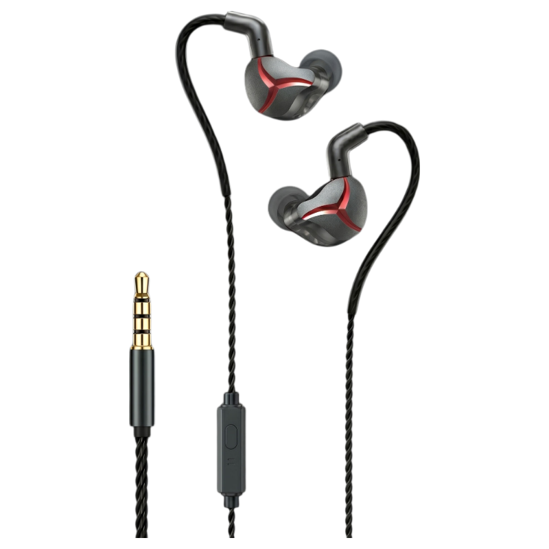 WITGOER [Bestseller 1000W] Wired In-Ear HiFi Gaming 3.5MM Headphones, Computer Tablet Microphone Two-In Delta V-Shaped Suitable for FPS Sound Positioning