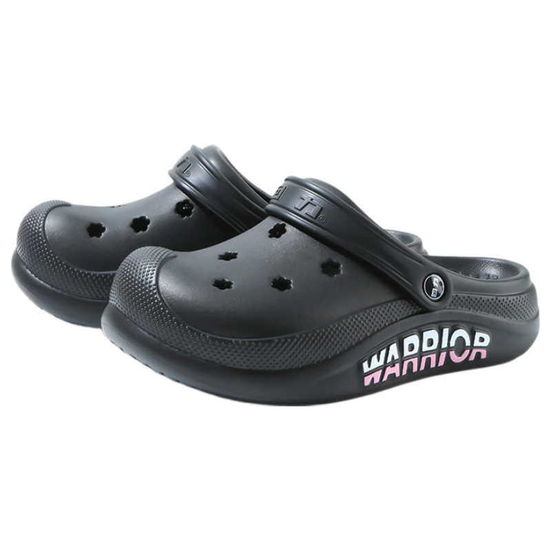 Warrior Official Women's Hollow Shoes 2026 Summer New Outdoor Creek Shoes Black Size 37