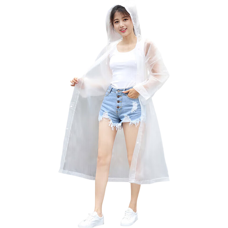 Lvxingjiushijiajialin Disposable Raincoat for Adults, Semi-Transparent Portable Rain Poncho for Outdoor Cycling, Hiking And Trekking, Pack of 2
