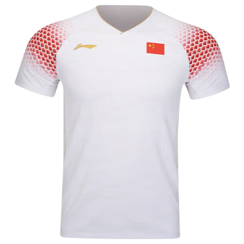 LI-NING Badminton Team Youth Competition Quick-Dry Breathable Short Sleeve Unisex Training Sports Jersey Men
