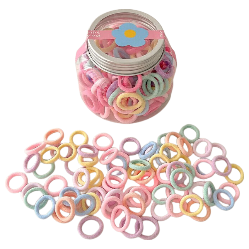 Baishangyite Girls Hair-Friendly Towel Hair Ties Children's Thumb Rubber Bands High Elasticity Hair Bands Baby Hair Ropes