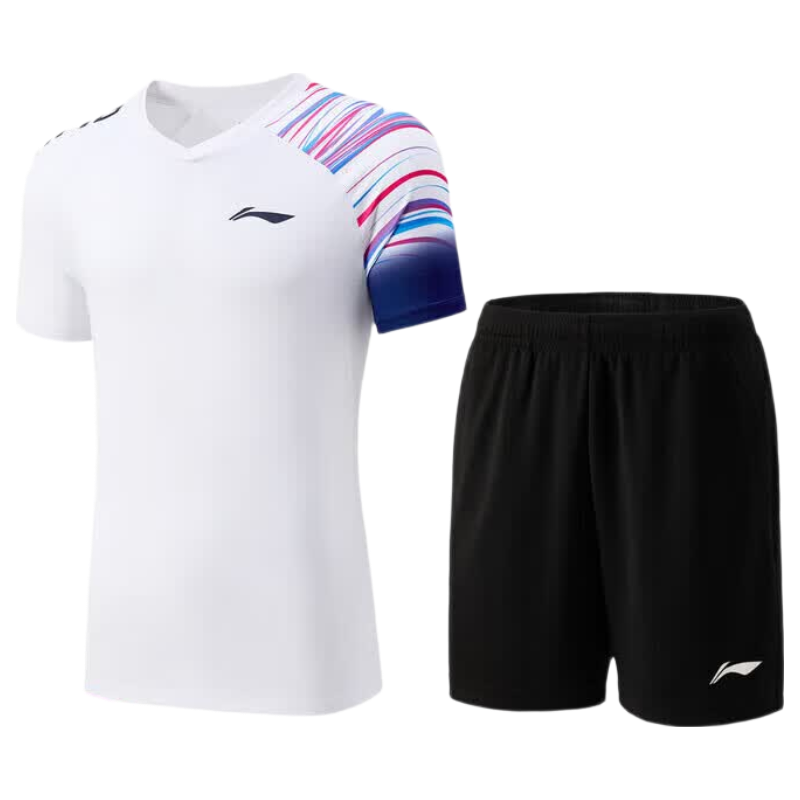LI-NING Quick-Dry Breathable Badminton Club Series Unisex Sports Competition Set Men's Badminton Outfit
