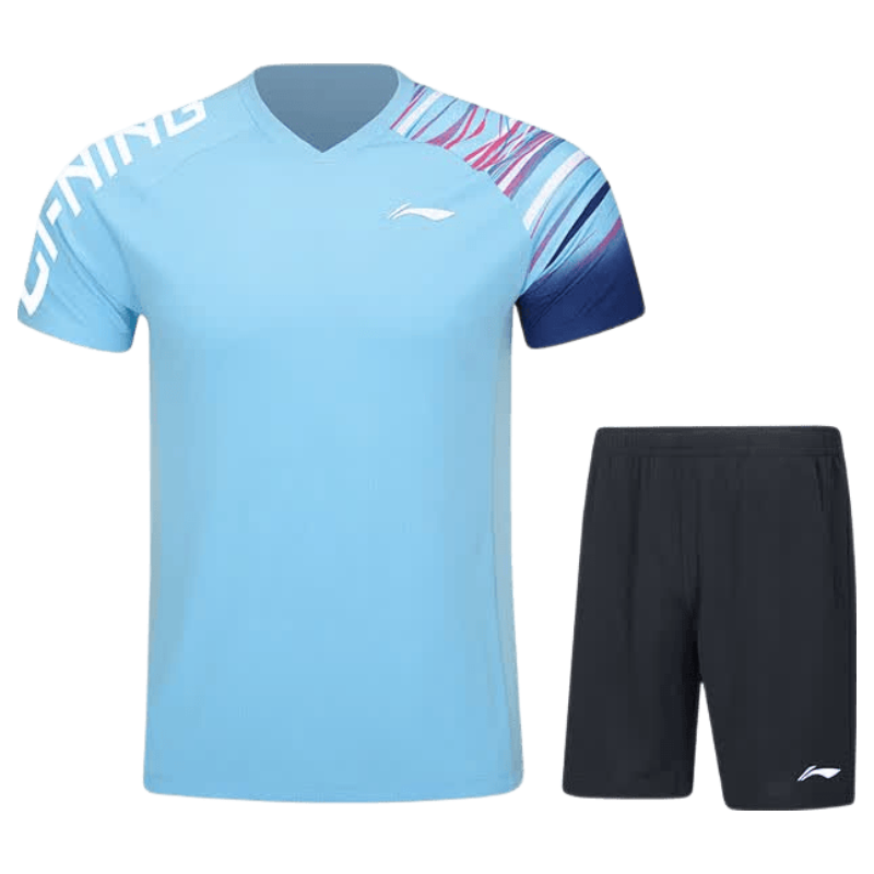 LI-NING Quick-Dry Breathable Badminton Club Series Unisex Sports Competition Set Men's Badminton Outfit