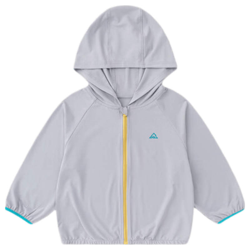 Dudu Kids [UPF50+] Baby Sun Protection Jacket Summer Boys Girls Skin Jacket Fashionable Children's Summer Wear Gray 110