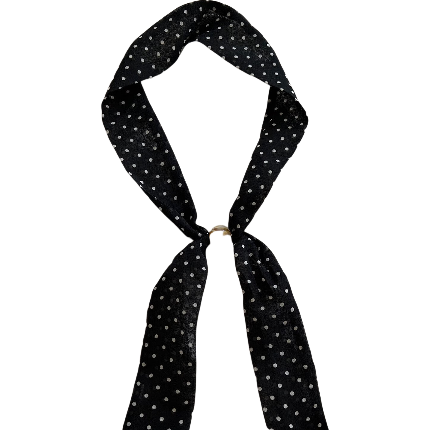 Spapani Premium Korean Style Beaded Silk Scarf Necklace for Women Spring Summer Versatile Thin Narrow Long Neck Scarf Hair Tie Accessory