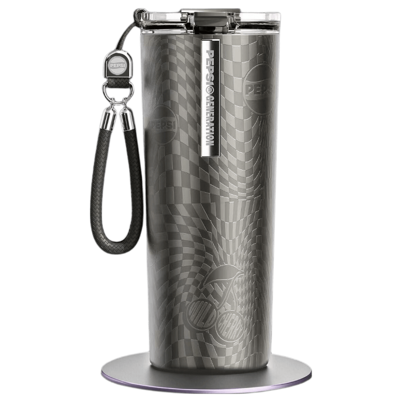 PEPSI Insulated Tumbler 316L Stainless Steel Coffee Cup Portable Car Cooler 650ml Twilight Gray