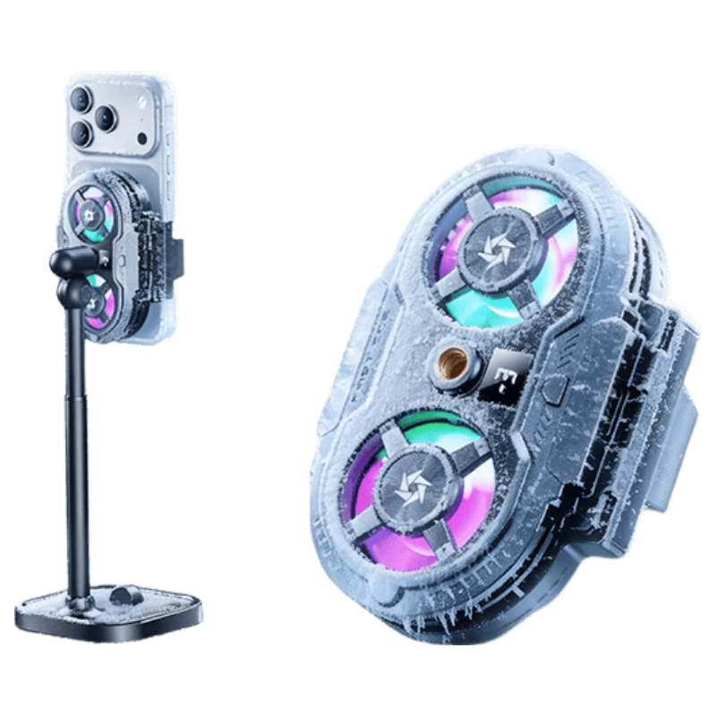 STEK Desktop Stand + Cooler Mobile Phone Cooler Live Streaming Cooling Device Semiconductor Cooling Back Clip Compatible with iPhone 17 Pro Max