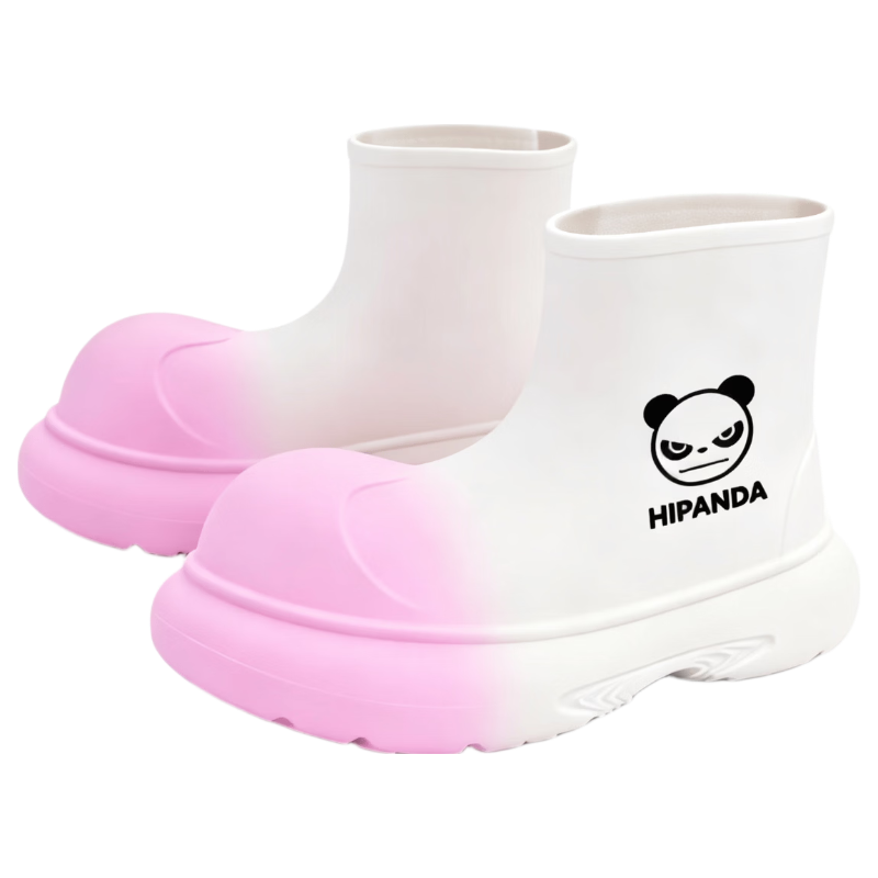 HIPANDA Women's Short Rain Boots, Slip-On Waterproof EVA Outdoor Fishing Wear-Resistant Beach Shoes