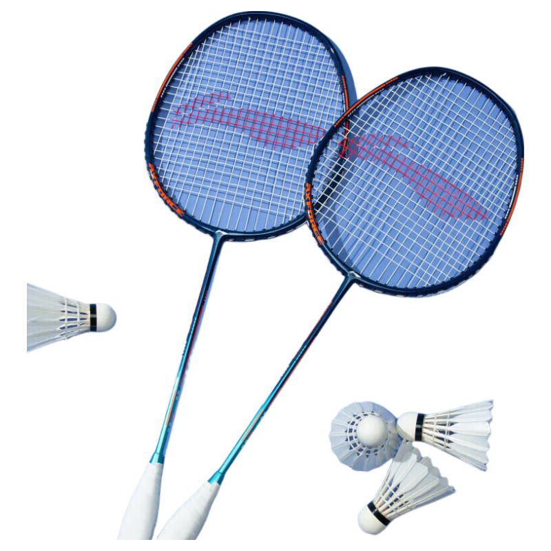 Li-Ning Badminton Racket, Leiting 8 Lightweight Durable Pair Set, for Male And Female Beginners, Sports Training Racket