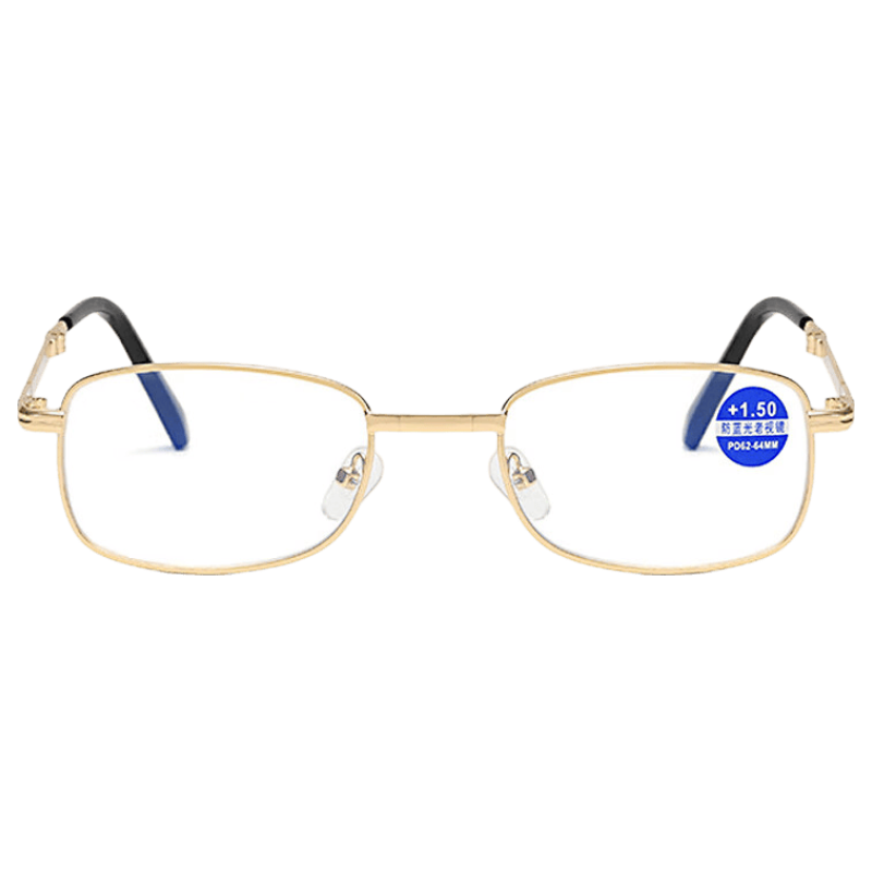 Siwangongli Anti-Blue Light Reading Glasses, Metal High-Definition Smart Folding Glasses for Middle-Aged And Elderly Men And Women, Presbyopic Glasses, 300 Degrees