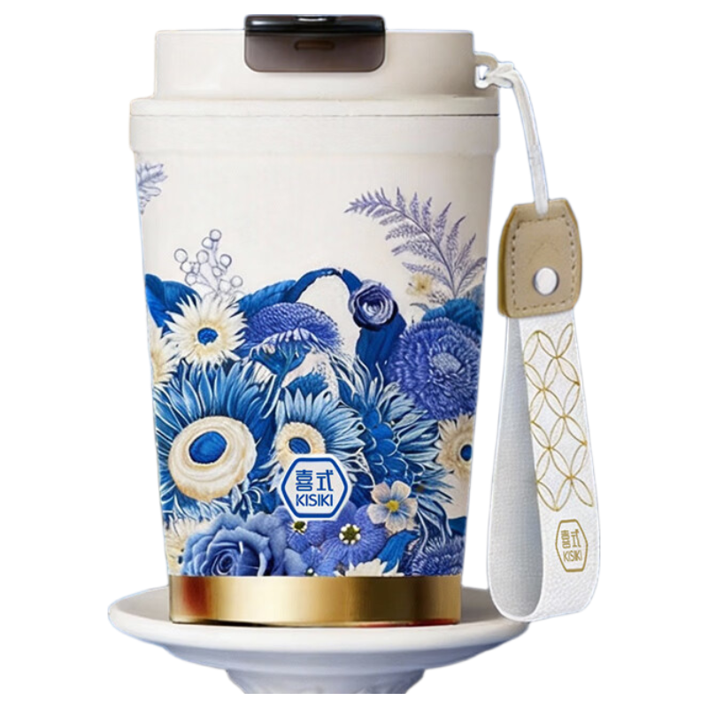 Xishi Insulated Ceramic Liner Coffee Mug Large Capacity Portable Car Travel Cup Gift for Besties and Girlfriends Birthday Holiday
