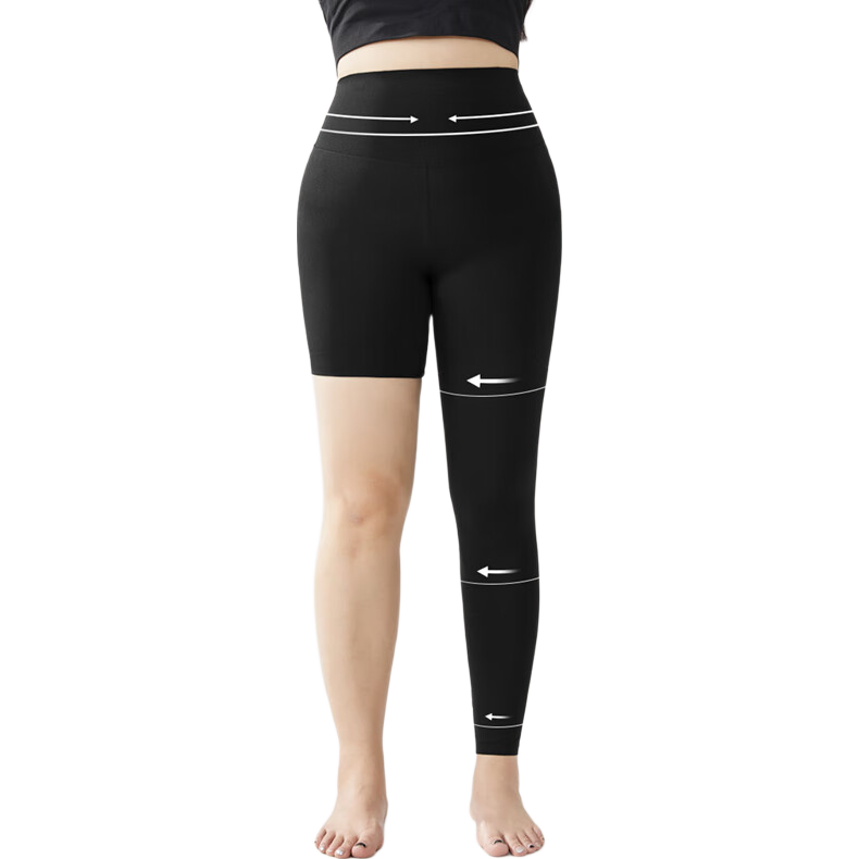 LangSha Plus Size Sharkskin Pants for Women Spring and Autumn Thin Style, High Waist, Non-Slip Crotch, Leggings for Overweight 200 Jin, Yoga Pants