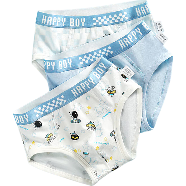LangSha Boys' Underwear, Triangle Briefs, Class A Pure Cotton, 7A Antibacterial, No Wedgie, for Young Boys And Older Childre