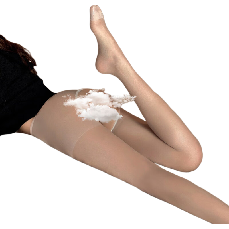 LangSha Women's Crotchless Stockings, Seamless Pantyhose, Ultra-Thin Sexy Lingerie, Seductive Base Layer Tights