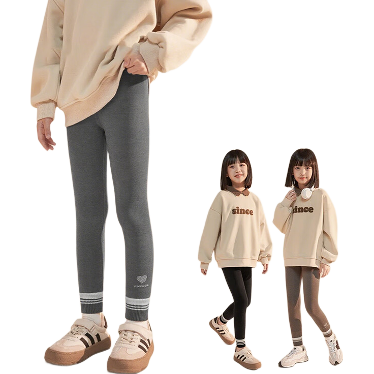 Langsha Children's Leggings Girls Autumn Winter Fleece Thickened Warm Pants