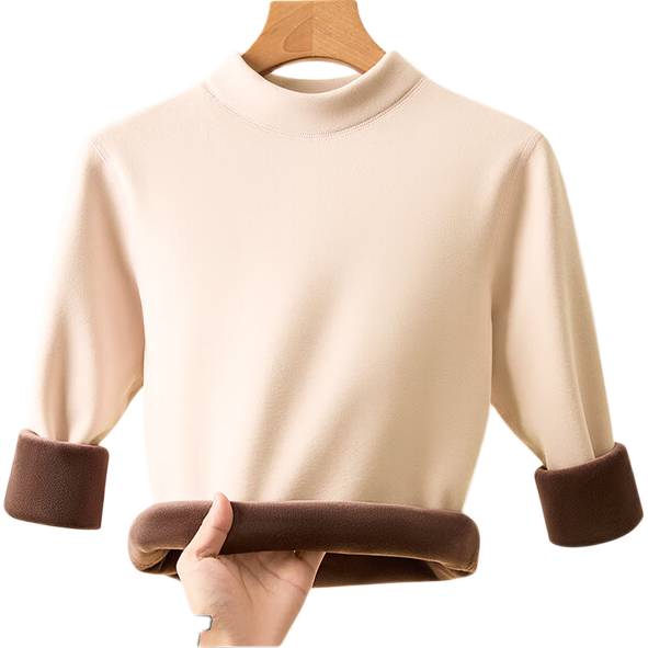 LangSha Women's Thermal Underwear Set, Half Turtleneck, Fleece-Lined, Thickened, Ultra-Soft 10A Antibacterial German Velvet Heat Retaining Autumn Top and Bottom