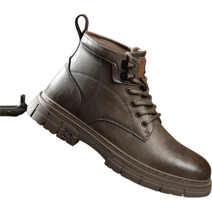HLA Men's Fashion Casual Martin Boots Versatile Work Boots HAAGZM4DBB184 Black Size 40