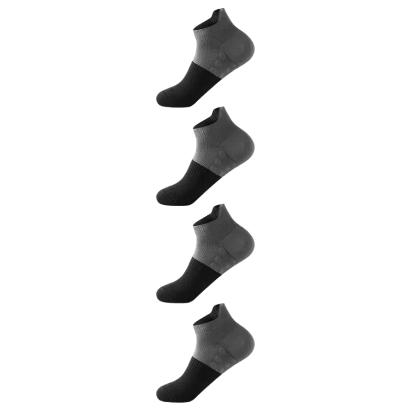 361° Sports Non-Slip Short Socks for Men and Women Running Socks Black/4 Pairs One Size