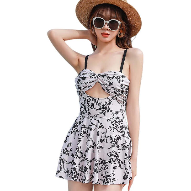 LangSha Women's Summer Ice Silk Two-Piece Swimsuit Fashionable Comfortable Beach Spa Casual Swimwear