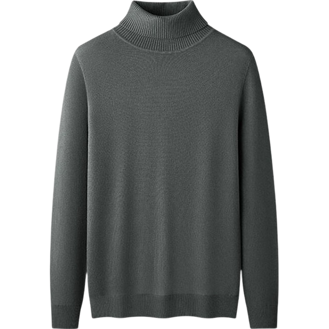 LangSha Men's Half Turtleneck Wool Sweater Winter Thermal Base Layer 10A Grade Antibacterial Knit Warm Underwear
