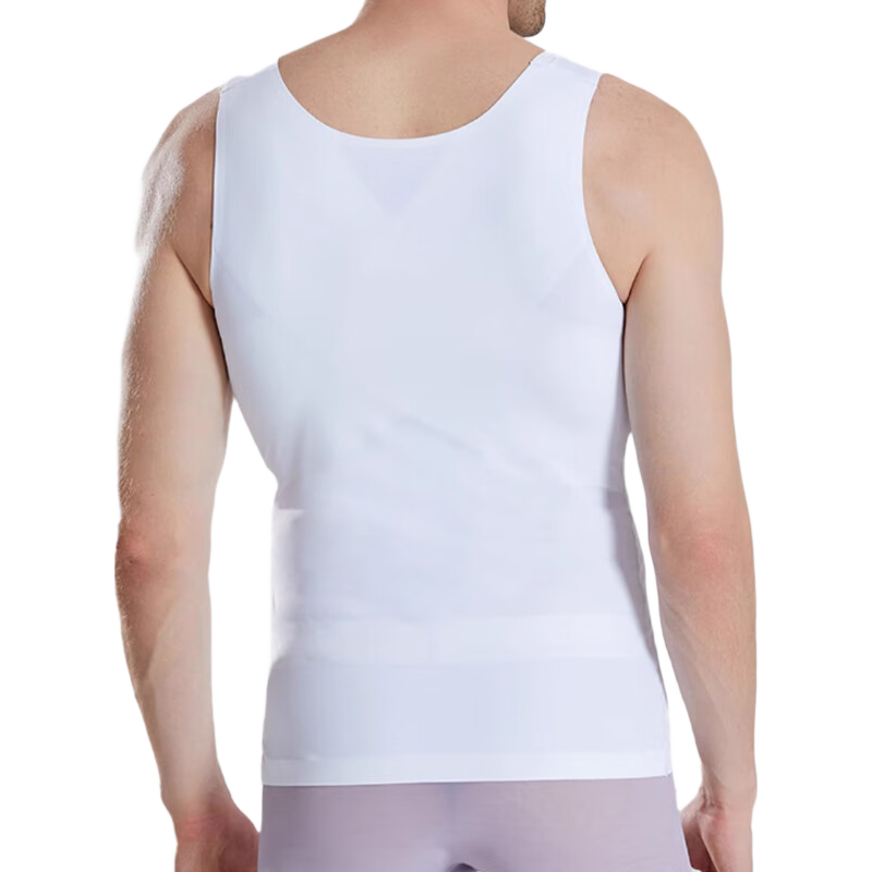 LangSha Men's Slimming Vest Summer Body Shaper Sportswear Chest Waist Compression Shirt