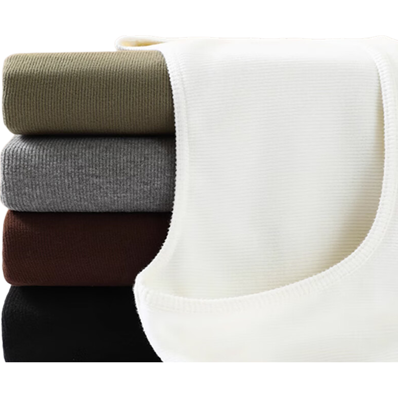 LangSha Women's Base Layer Top, Fall/Winter New Arrival, No Bra Needed, Thickened Fleece, Square Collar, Slim Fit, Long Sleeves, Warm Outerwear