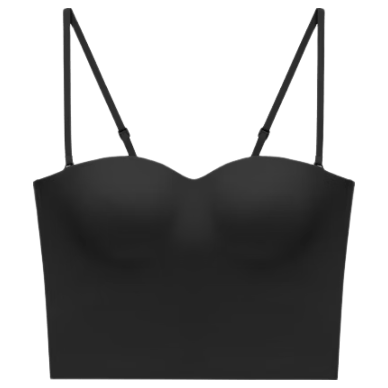 Mannifen Seamless Strapless Camisole Bra Women New 10A Antibacterial Cooling Backless Wearable with Chest Pad Innerwear