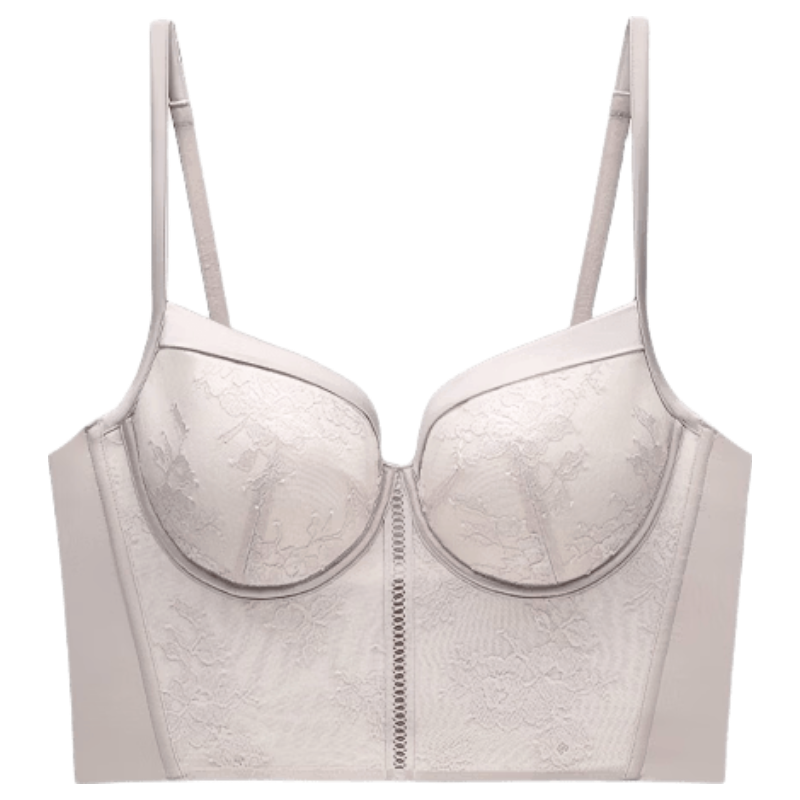 Manifen Lace Vest Sexy Lingerie Outerwear Shapewear with Built-in Padded Bra Push-up Bra Large Bust Slimming Thin Style