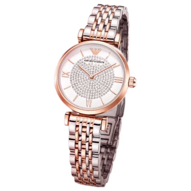 EMPORIO ARMANI Women's Starry Sky AR1926 Fashion Diamond-Encrusted Quartz Watch Birthday Gift Box for Girlfriend
