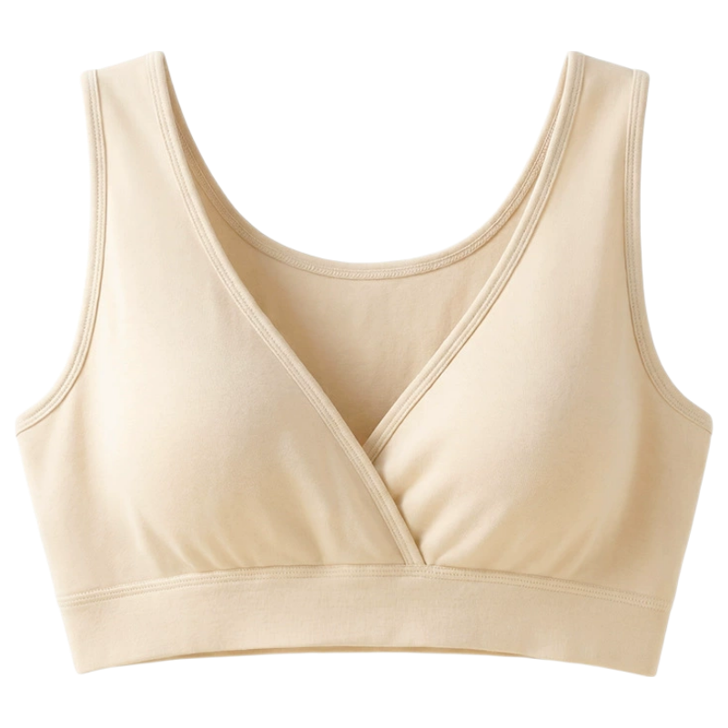 Aibao Comfortable Nursing Bra Maternity Breastfeeding Postpartum Sleep Bra Wireless Vest XL Size M500