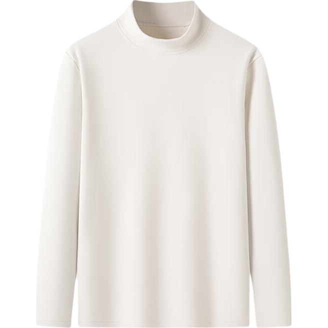 LangSha Thermal Fleece Half Turtleneck Base Layer Shirt【2025 Autumn/Winter New】Antibacterial Men's Thickened Fleece Lined Autumn Wear