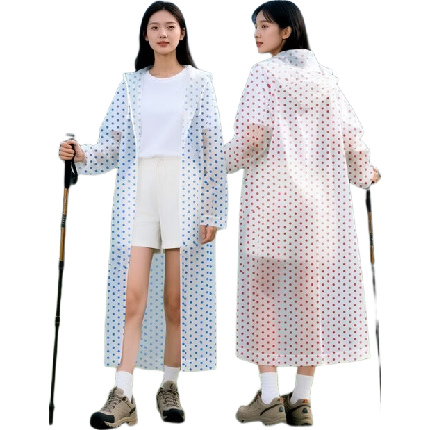 Spapani Electric Vehicle Raincoat Reusable Long Thickened Anti-Storm Raincoat for Hiking Adult Concert Mountaineering Travel Portable