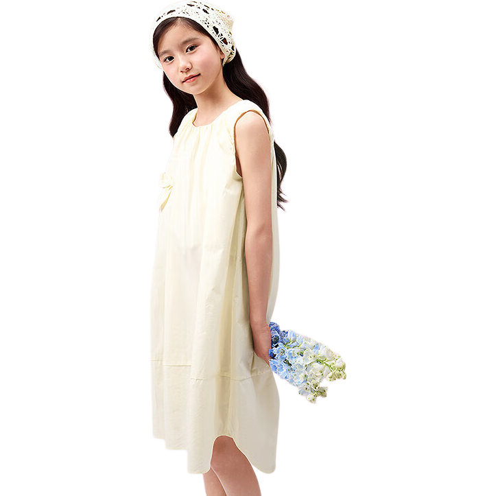 BALABALA Girls' Dress, Children's Summer Dress, Sleeveless Dress for Older Kids, Sweet Style, 208225111024