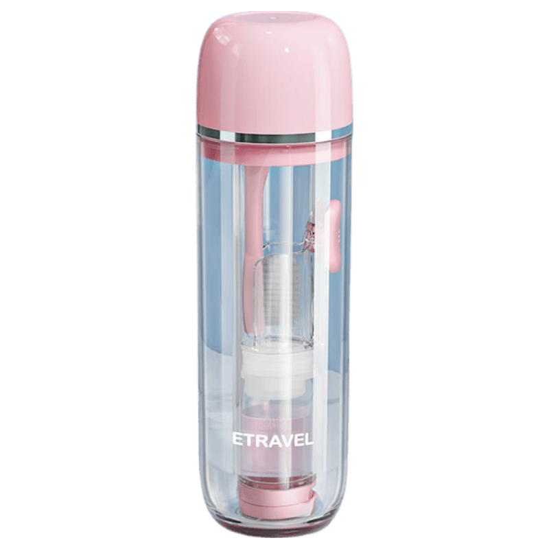 Etravel Travel Toothbrush Cup Portable Folding Toothbrush and Rinse Cup Set Pink