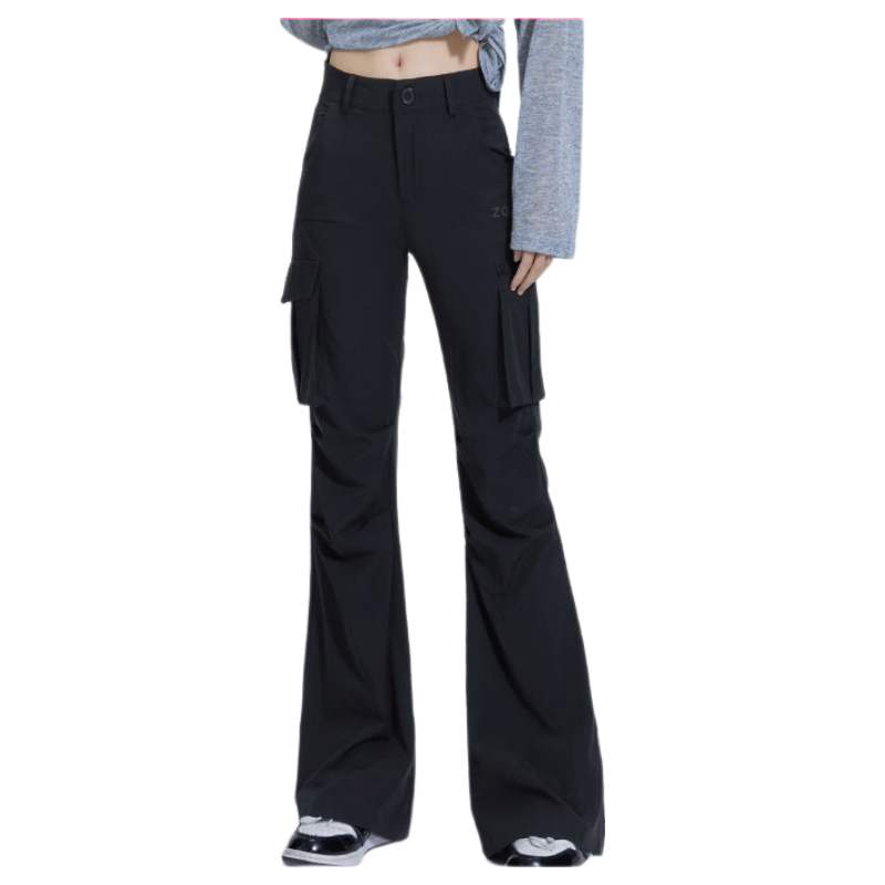 Zauo Korean Zauo Workwear Sun Protection Pants Flared Spring Summer New High Waist Slimming Flare Pants UV Protection Casual Pants