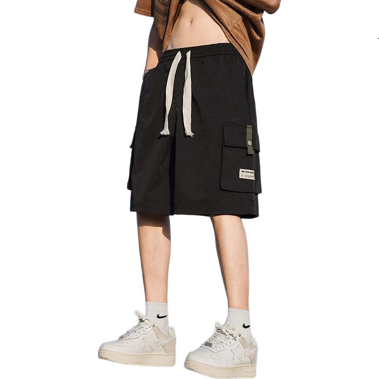 GENIOLAMODE Men's Shorts, Summer Lightweight Loose-Fitting Pants for Outdoor Wear, Quick-Dry Sports Basketball Shorts, Ice Silk Five-Point Shorts