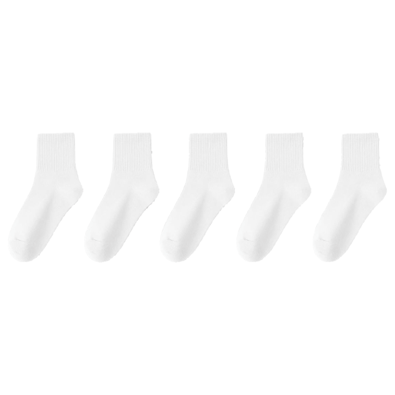 Deanqi Disposable Socks Unisex Men Women No-Wash Daily Use Gray Ankle Socks 5 Pairs