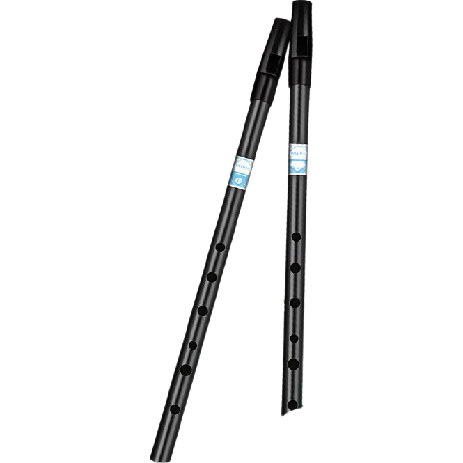 Romusic Irish D Key Six-Hole Flute, Adult Student Beginner Professional Performance Instrument, Black