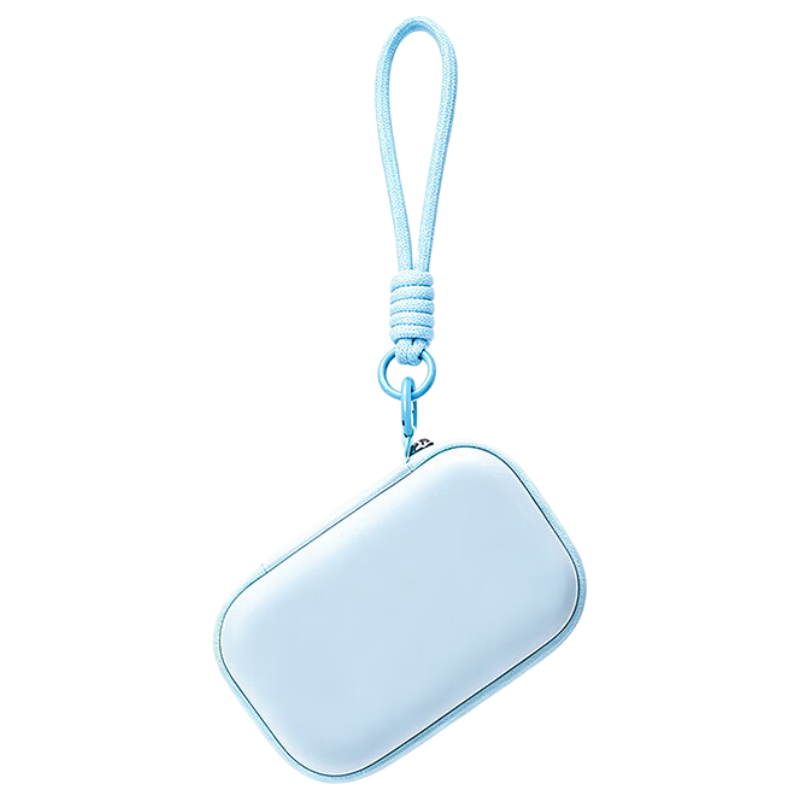 KGPG CCD Camera Bag Small Portable Shockproof PU Sky Blue with Wrist Strap Children's Day Gift