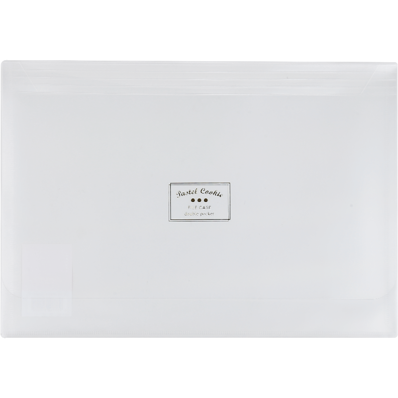 KOKUYO A4 File Folder, Pastel Cookie Style, Student-Friendly Double Pocket Design, Large Capacity Document Organizer, Transparent, 4-Pack WSG-KUCW311T3C, Digital Full-Net Low Price