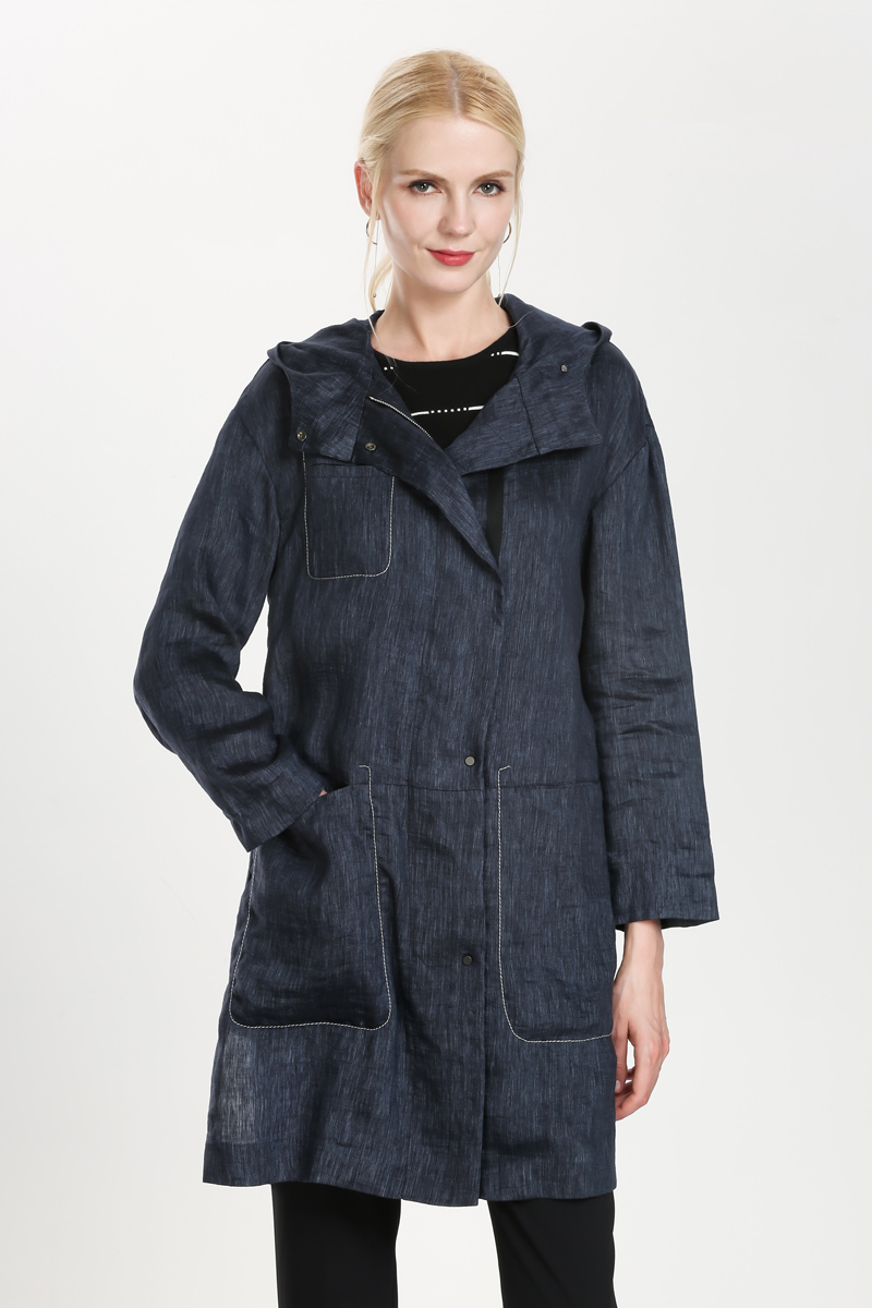 blue正品女装夏季通勤ol中长款休闲女上衣外套kb171mwj0066 藏蓝色a1