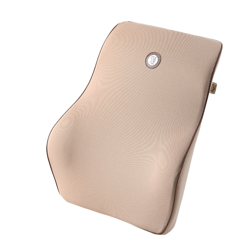 GiGi Car Lumbar Support G-1110 Space Memory Foam Back Cushion, Car And Office Use Waist Pillow, Apricot Color